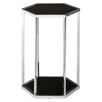 Olivia's Luxe Collection - Piper Hexagon Silver Side Table