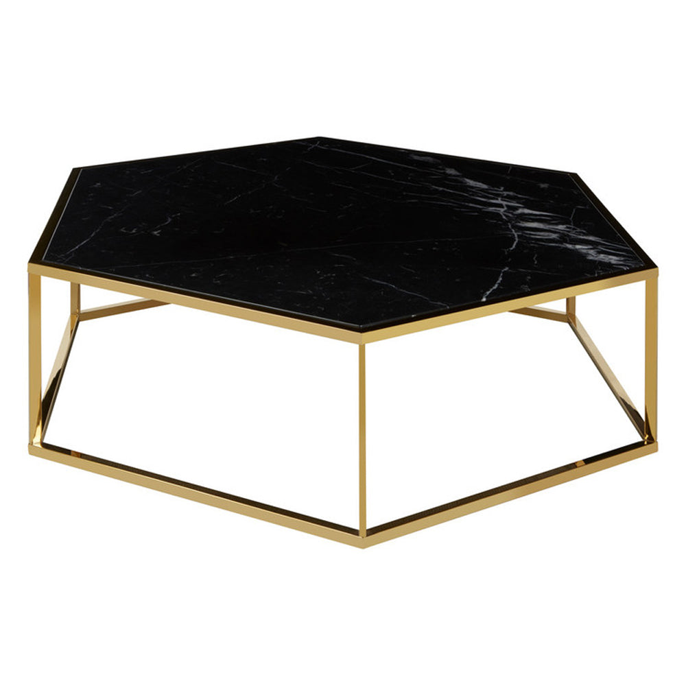 Olivia's Luxe Collection - Piper Hexagon Gold Coffee Table