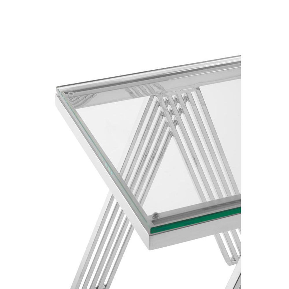 Olivia's Luxe Collection - Pipe Silver Side Table