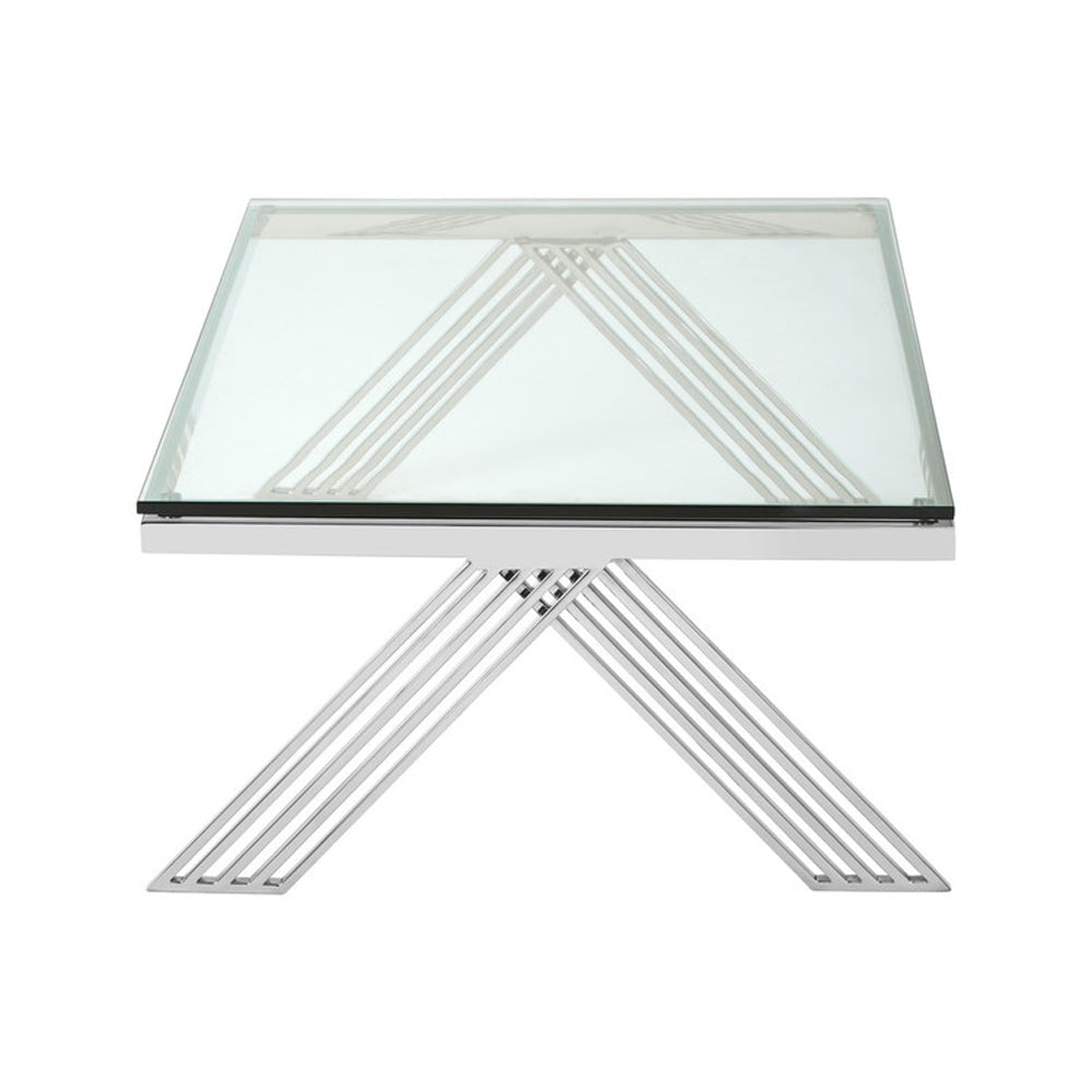  Premier-Olivia's Luxe Collection - Pipe Silver Coffee Table-Silver 853 