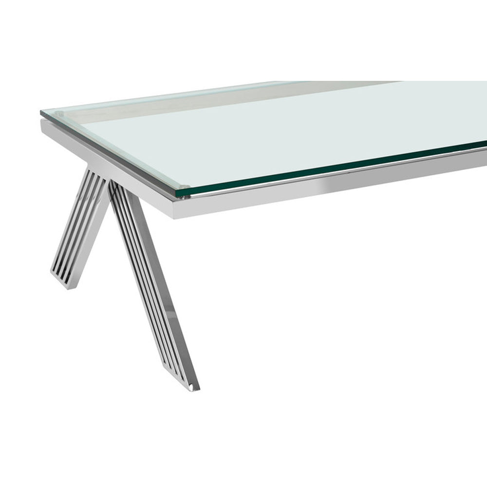  Premier-Olivia's Luxe Collection - Pipe Silver Coffee Table-Silver 157 