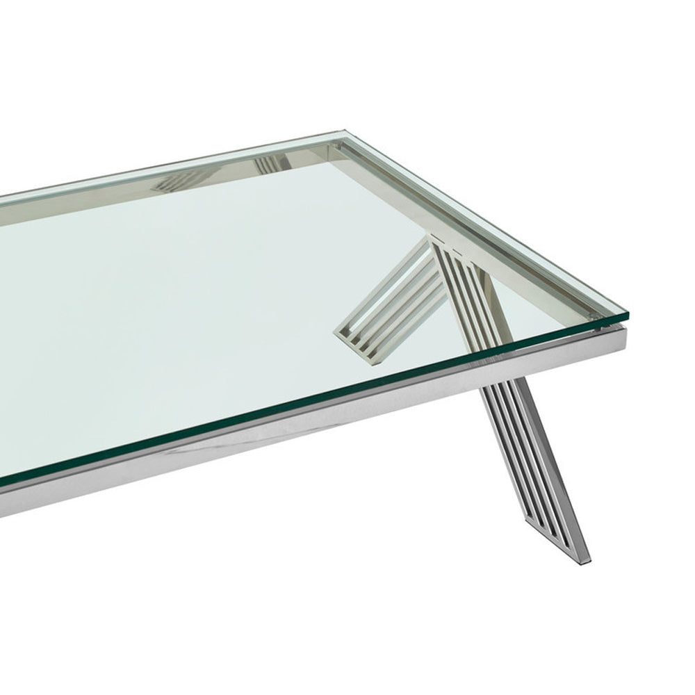Olivia's Luxe Collection - Pipe Silver Coffee Table