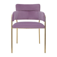 Olivia's Tara Dining Chair in Pink Velvet Gold Finish