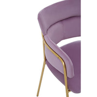 Olivia's Tara Dining Chair in Pink Velvet Gold Finish