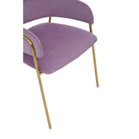 Olivia's Tara Dining Chair in Pink Velvet Gold Finish