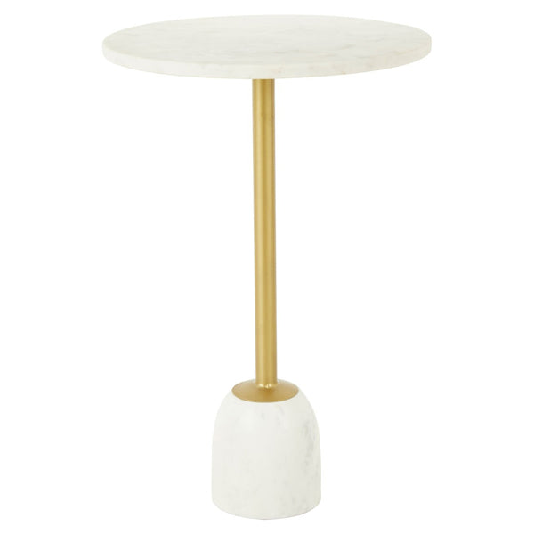  Premier-Olivia's Robin Round Side Table - White Base-White 325 