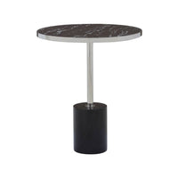 Olivia's Opal Side Table Black Marble