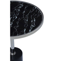 Olivia's Opal Side Table Black Marble