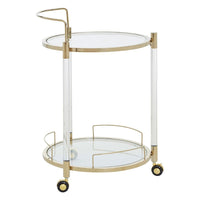 Olivia's Octavia Round Drinks Trolley in Gold