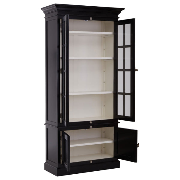 Olivia's Claire 4 Door Cabinet in Mahogany Black