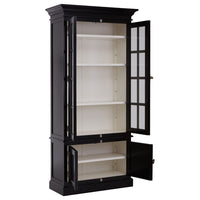 Olivia's Claire 4 Door Cabinet in Mahogany Black