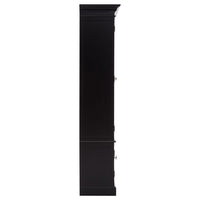 Olivia's Claire 4 Door Cabinet in Mahogany Black