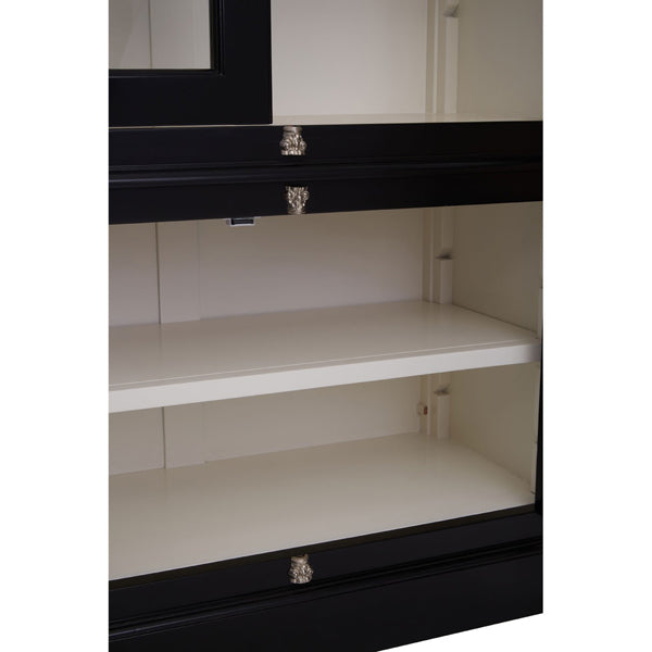 Olivia's Claire 4 Door Cabinet in Mahogany Black