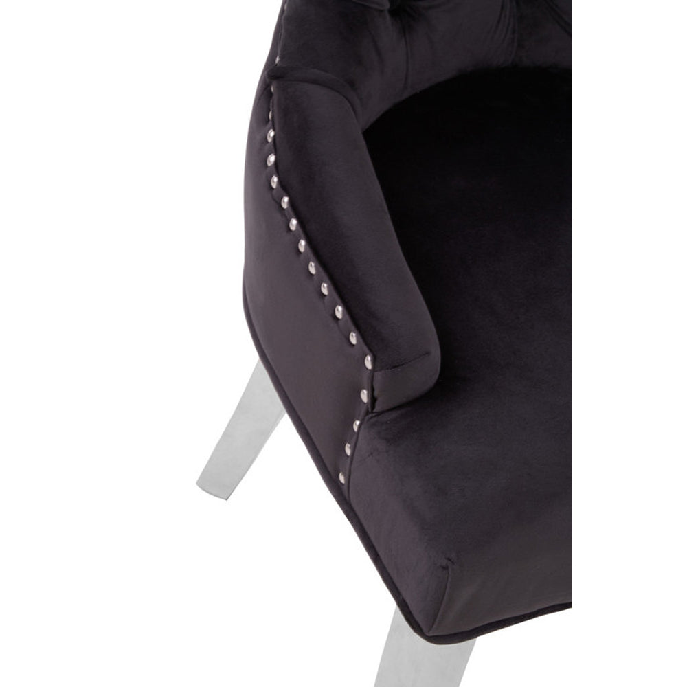 Olivia's Luxe Collection - Regina Black Velvet Dining Chair