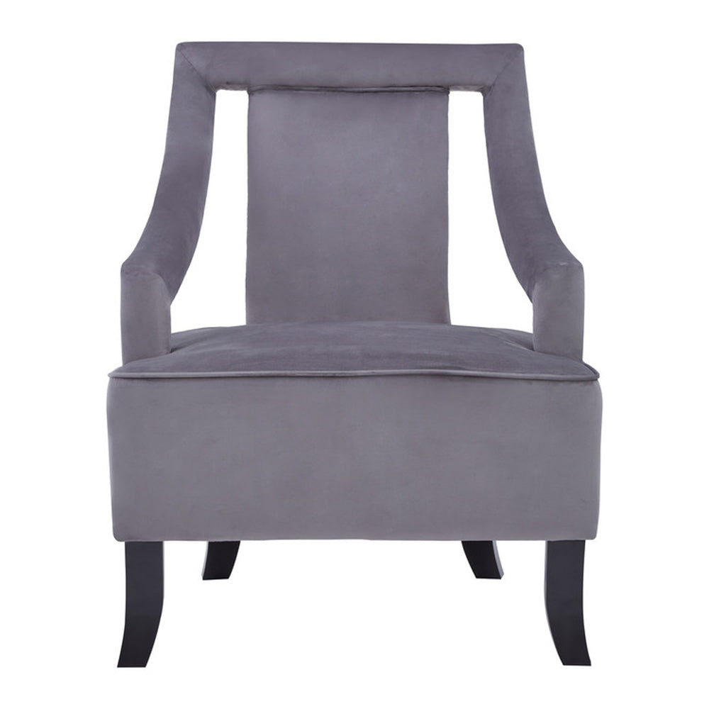 Olivia's Luxe Collection - Freya Occasional Chair Grey Velvet