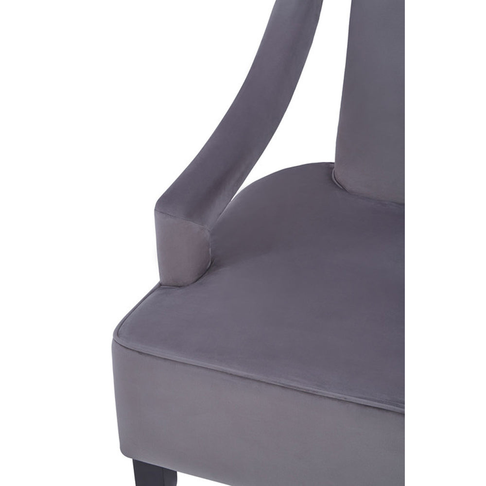 Olivia's Luxe Collection - Freya Occasional Chair Grey Velvet