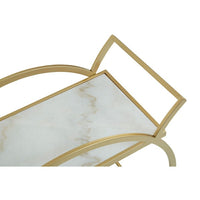 Olivia's Ava White Marble And Gold Finish Drink Cabinet