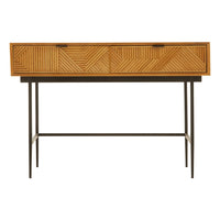 Olivia's Soft Industrial Collection - Jakar Console Table in Natural Finish