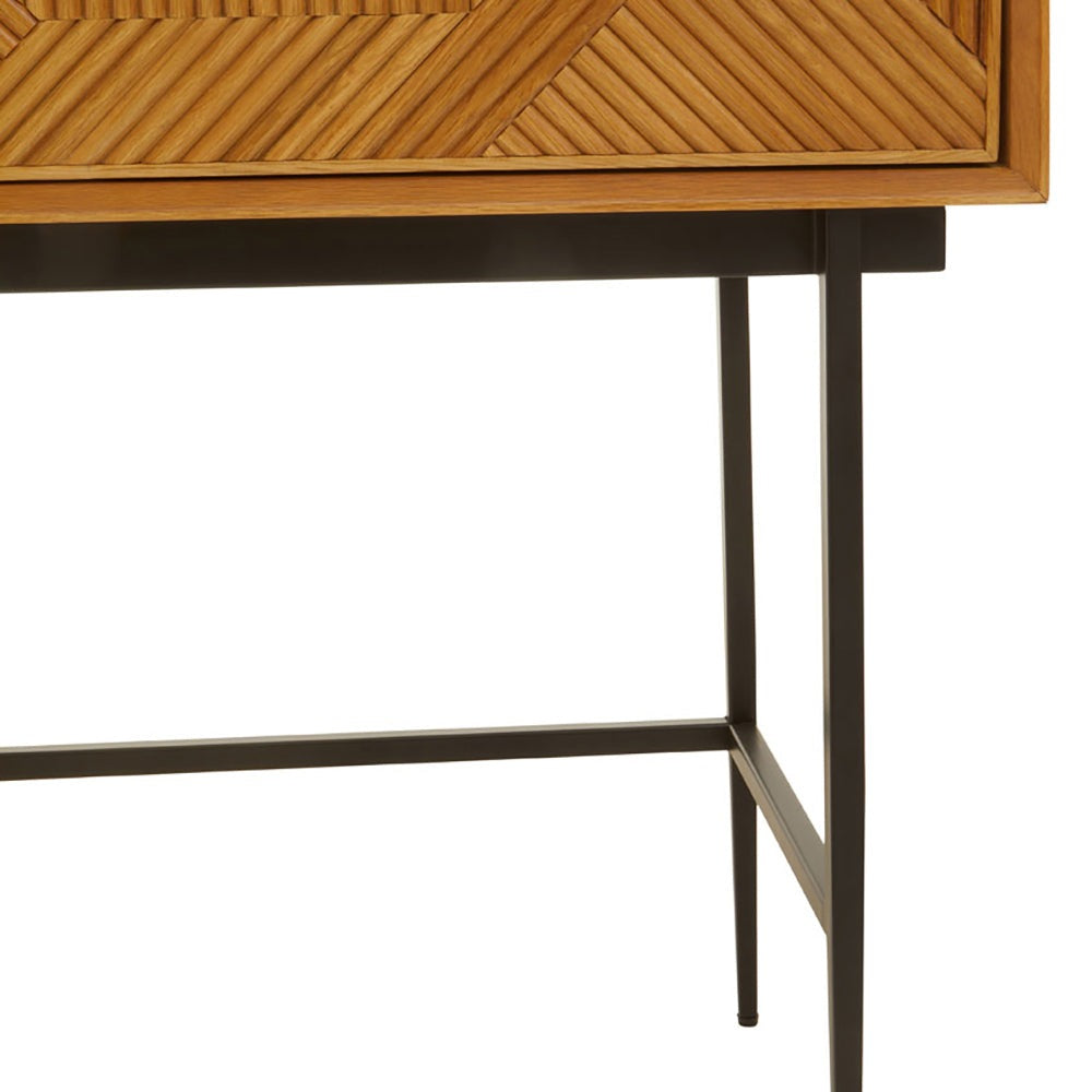 Olivia's Soft Industrial Collection - Jakar Console Table in Natural Finish