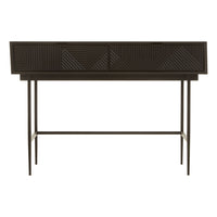 Olivia's Soft Industrial Collection - Jakar Console Table in Black Finish