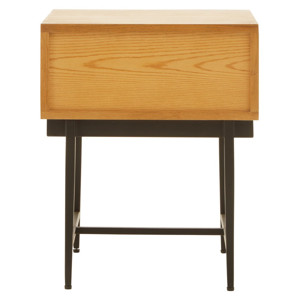 Olivia's Soft Industrial Collection - Jakar Side Table in Natural Finish