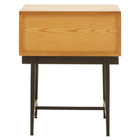 Olivia's Soft Industrial Collection - Jakar Side Table in Natural Finish