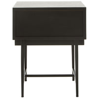 Olivia's Soft Industrial Collection - Jakar Side Table in Black Finish