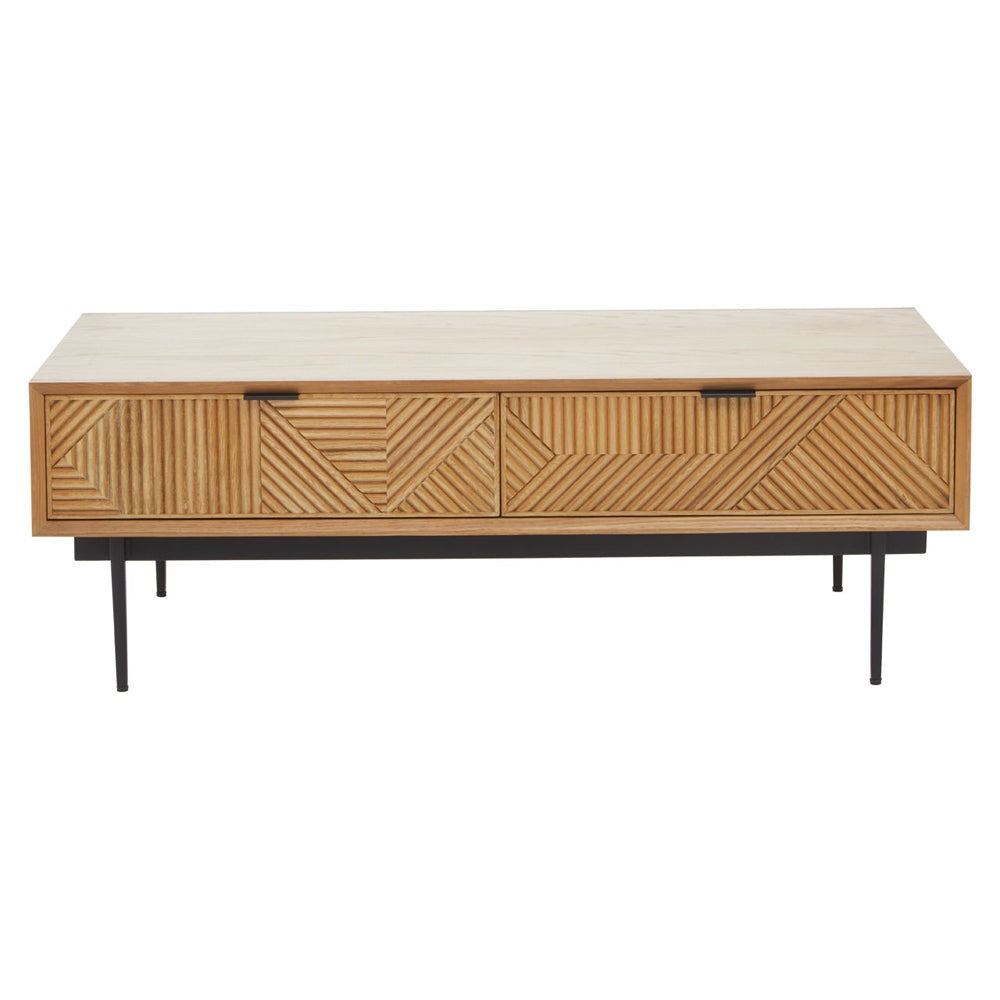 Olivia's Soft Industrial Collection - Jakar Coffee Table in Natural Finish