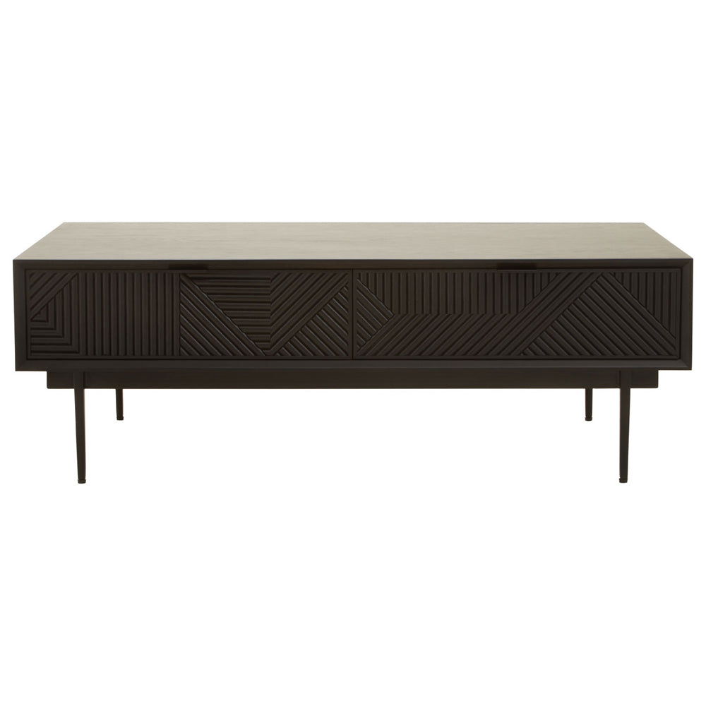 Olivia's Soft Industrial Collection - Jakar Coffee Table in Black Finish