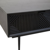 Olivia's Soft Industrial Collection - Jakar Coffee Table in Black Finish