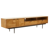 Olivia's Soft Industrial Collection - Jakar Wooden Media Unit in Natural Finish