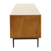 Olivia's Soft Industrial Collection - Jakar Wooden Media Unit in Natural Finish