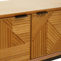 Olivia's Soft Industrial Collection - Jakar Wooden Media Unit in Natural Finish