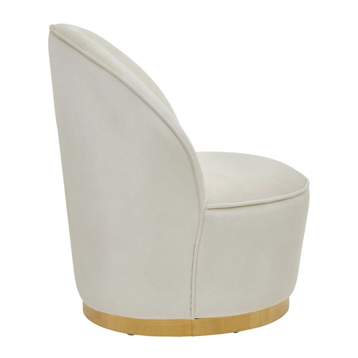 Tara Kids Accent Chair - Cream Velvet with Gold Legs Premier 3