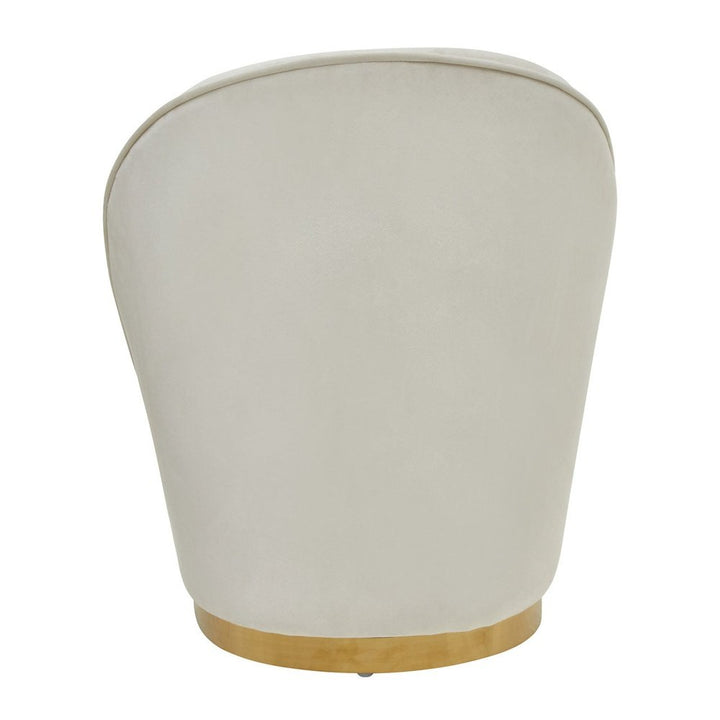 Tara Kids Accent Chair - Cream Velvet with Gold Legs Premier 4