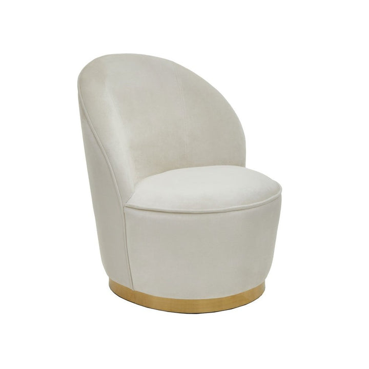 Tara Kids Accent Chair - Cream Velvet with Gold Legs Premier 5