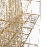 Olivia's Soft Industrial Collection - Enzo Wire Round Wall Shelf in Gold