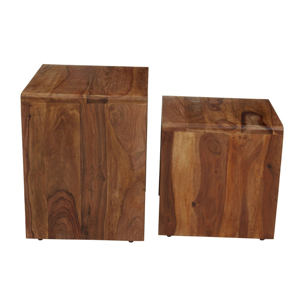 Olivia's Soft Industrial Collection - Surat Sheesham Nesting Tables