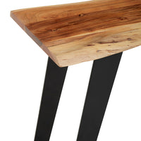 Olivia's Soft Industrial Collection - Sura Acacia Wood & Looped Iron Base Console Table