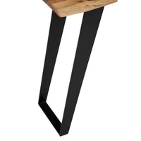 Olivia's Soft Industrial Collection - Sura Acacia Wood & Looped Iron Base Console Table