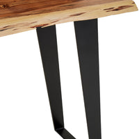 Olivia's Soft Industrial Collection - Sura Acacia Wood & Looped Iron Base Console Table