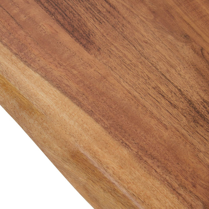 Soft Industrial Collection Sura Acacia Wood & Looped Iron Base Rectangular Coffee Table Premier 7