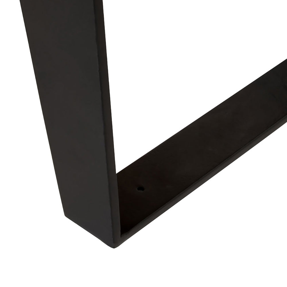 Soft Industrial Collection Sura Acacia Wood & Looped Iron Base Rectangular Coffee Table Premier 8