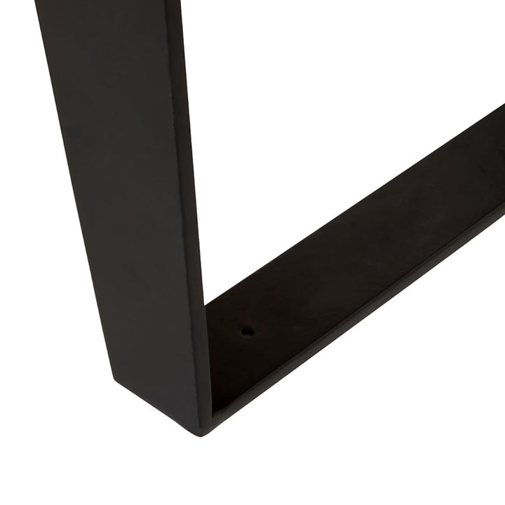 Soft Industrial Collection Sura Acacia Wood & Looped Iron Base Rectangular Coffee Table Premier 8