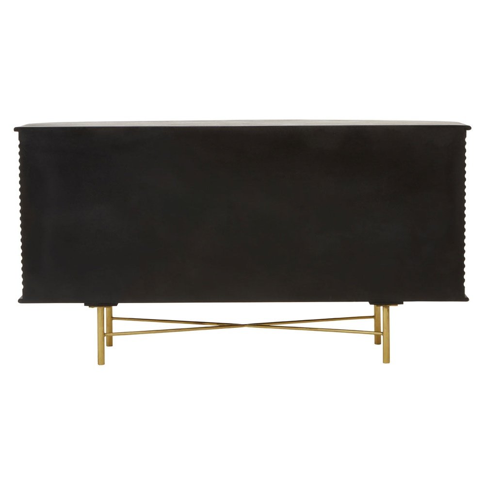 Sawyer 3 Drawer Side Table - Brown & Brass Premier 5