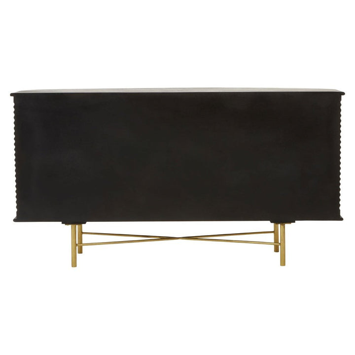 Sawyer 3 Drawer Side Table - Brown & Brass Premier 5