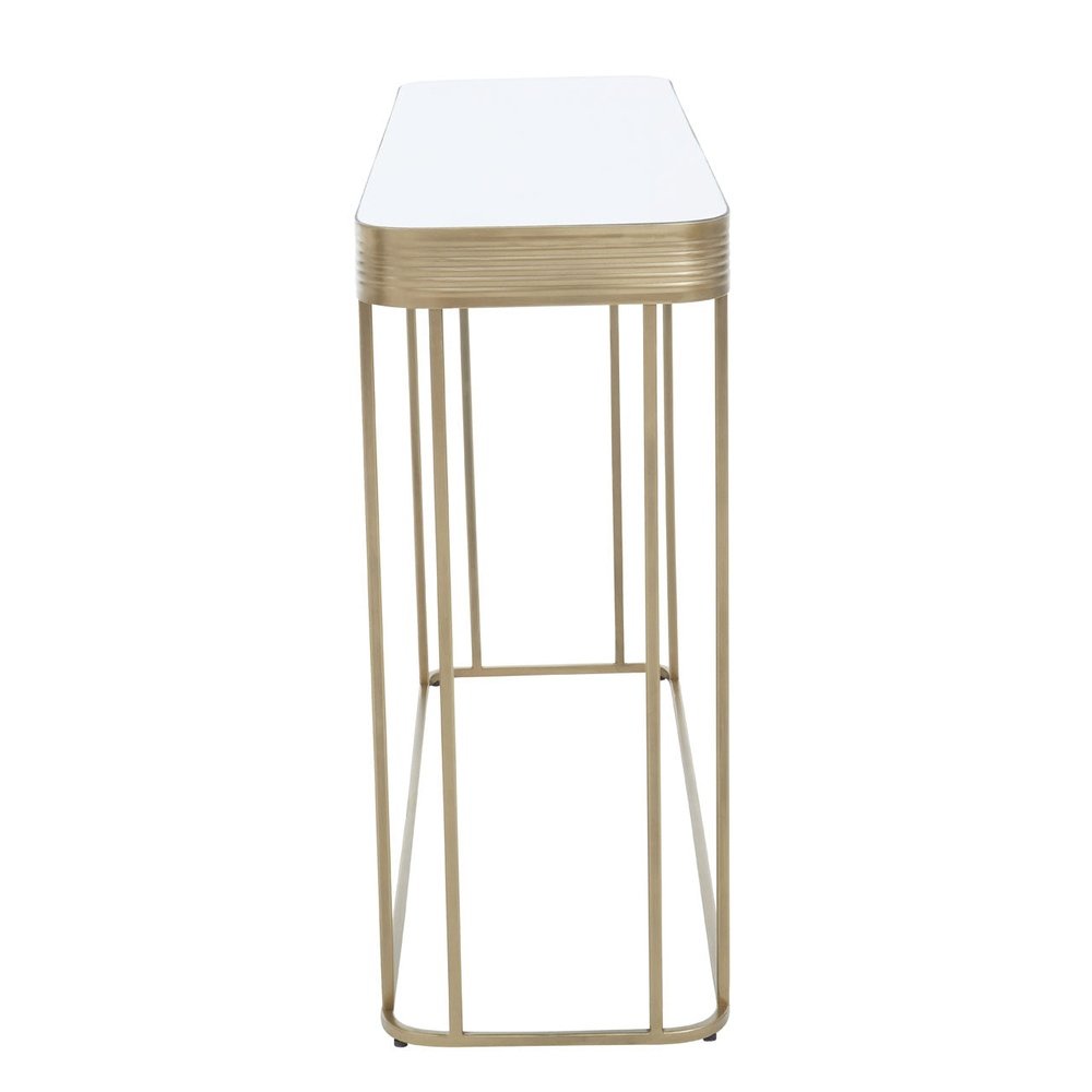 Olivia's Ellis Console Table in Mirror & Gold