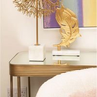 Olivia's Ellis Console Table in Mirror & Gold