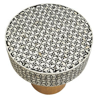 Olivia's Florence Round Side Table in Black & Brass