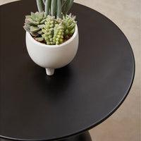 Olivia's Coral Side Table in Matt Black